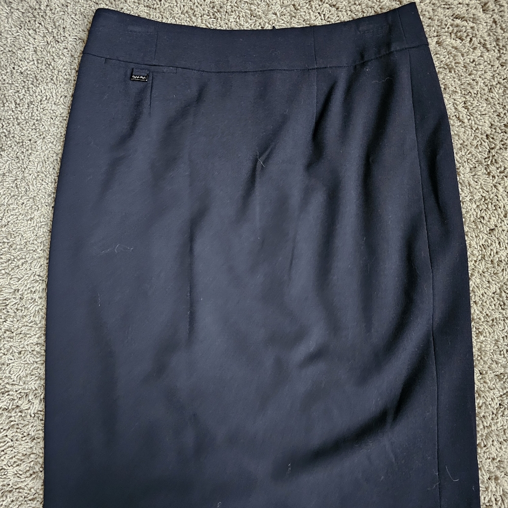 Calvin Klein Navy Suit Skirt